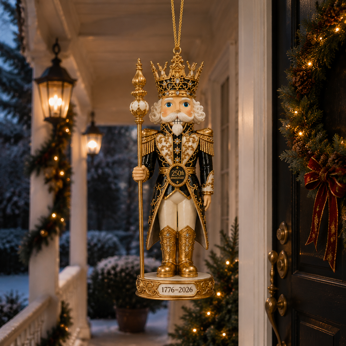 ✨2026 America 250th Anniversary Black & Gold Nutcracker King Ornament