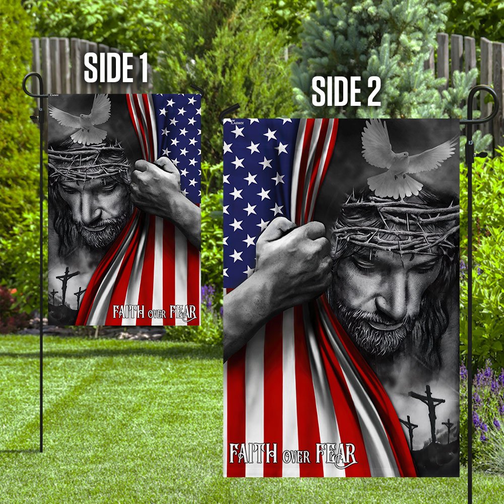 Jesus Flag Faith Over Fear God Jesus Flag TRL763F