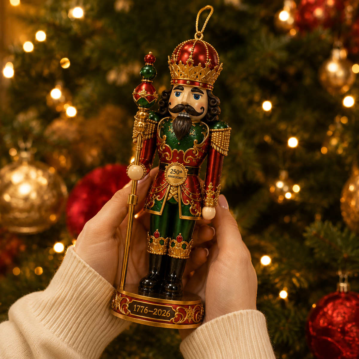 2026 America 250th Anniversary Nutcracker King Christmas Ornament – Commemorative Keepsake