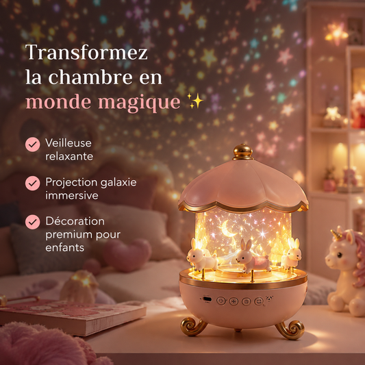 LED star projector night light with Bluetooth speaker