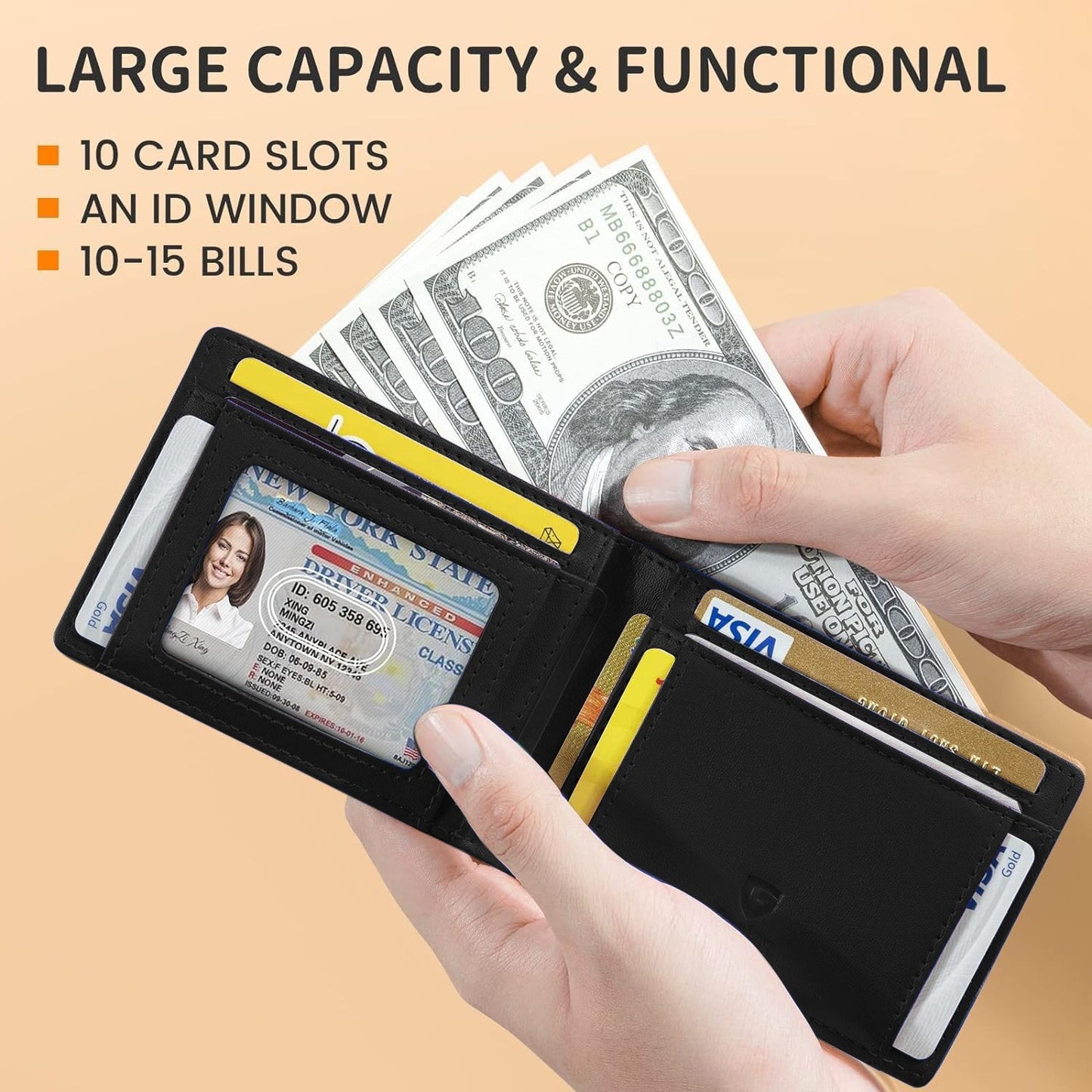 💳🛡️ Carteira RFID ultrafina em microfibra premium – segura, elegante e durável
