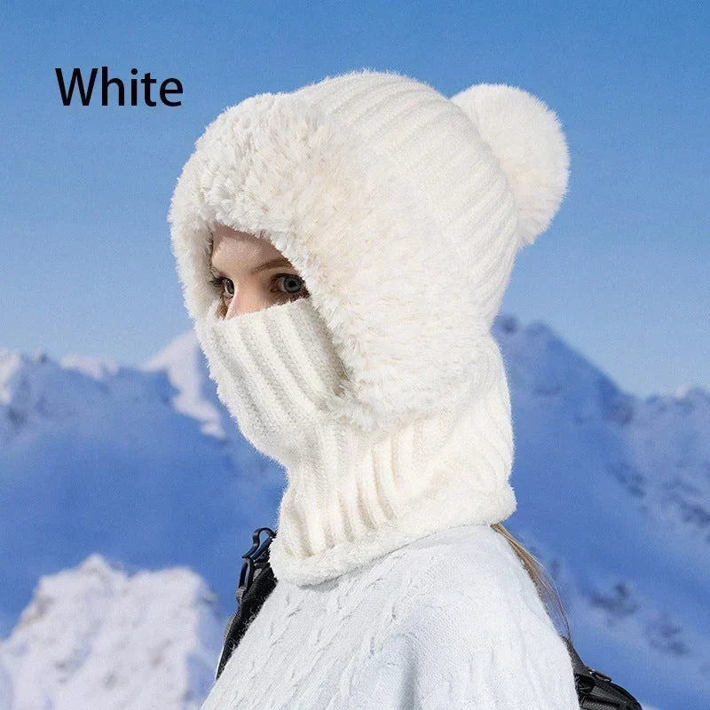 🎁49% OFF! 🥶 ❤️ 3-in-1 Women's Knitted Winter Hood with Soft Fleece Lining 🧣