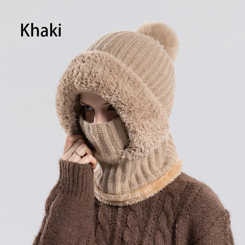 🎁49% OFF! 🥶 ❤️ 3-in-1 Women's Knitted Winter Hood with Soft Fleece Lining 🧣