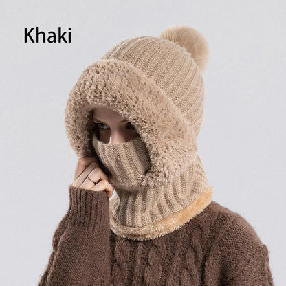🎁49% OFF! 🥶 ❤️ 3-in-1 Women's Knitted Winter Hood with Soft Fleece Lining 🧣