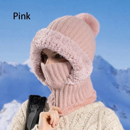🎁49% OFF! 🥶 ❤️ 3-in-1 Women's Knitted Winter Hood with Soft Fleece Lining 🧣
