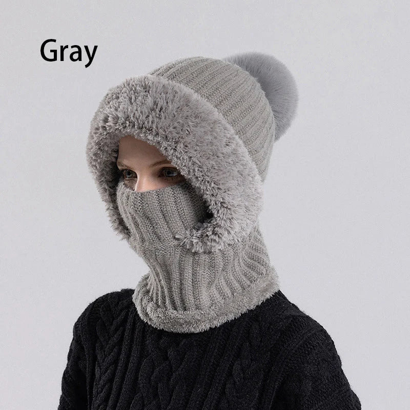 🎁49% OFF! 🥶 ❤️ 3-in-1 Women's Knitted Winter Hood with Soft Fleece Lining 🧣