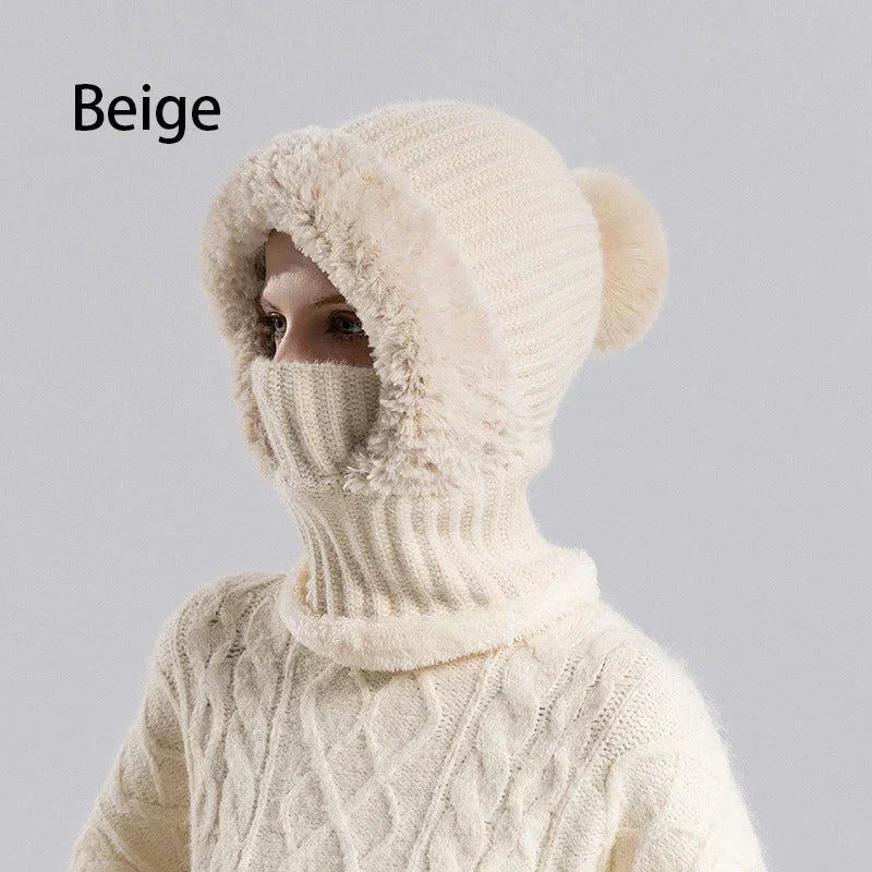 🎁49% OFF! 🥶 ❤️ 3-in-1 Women's Knitted Winter Hood with Soft Fleece Lining 🧣
